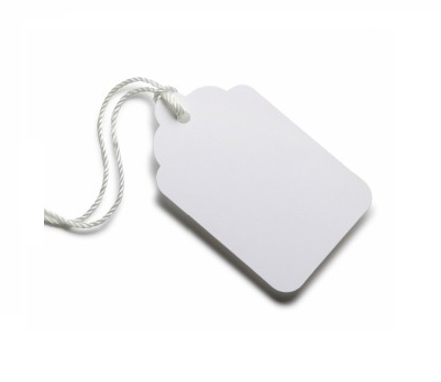 White Swing Tags with String