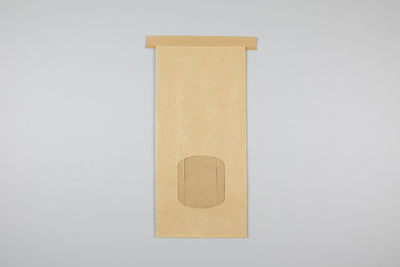 Brown Tin Tie Bag + Window